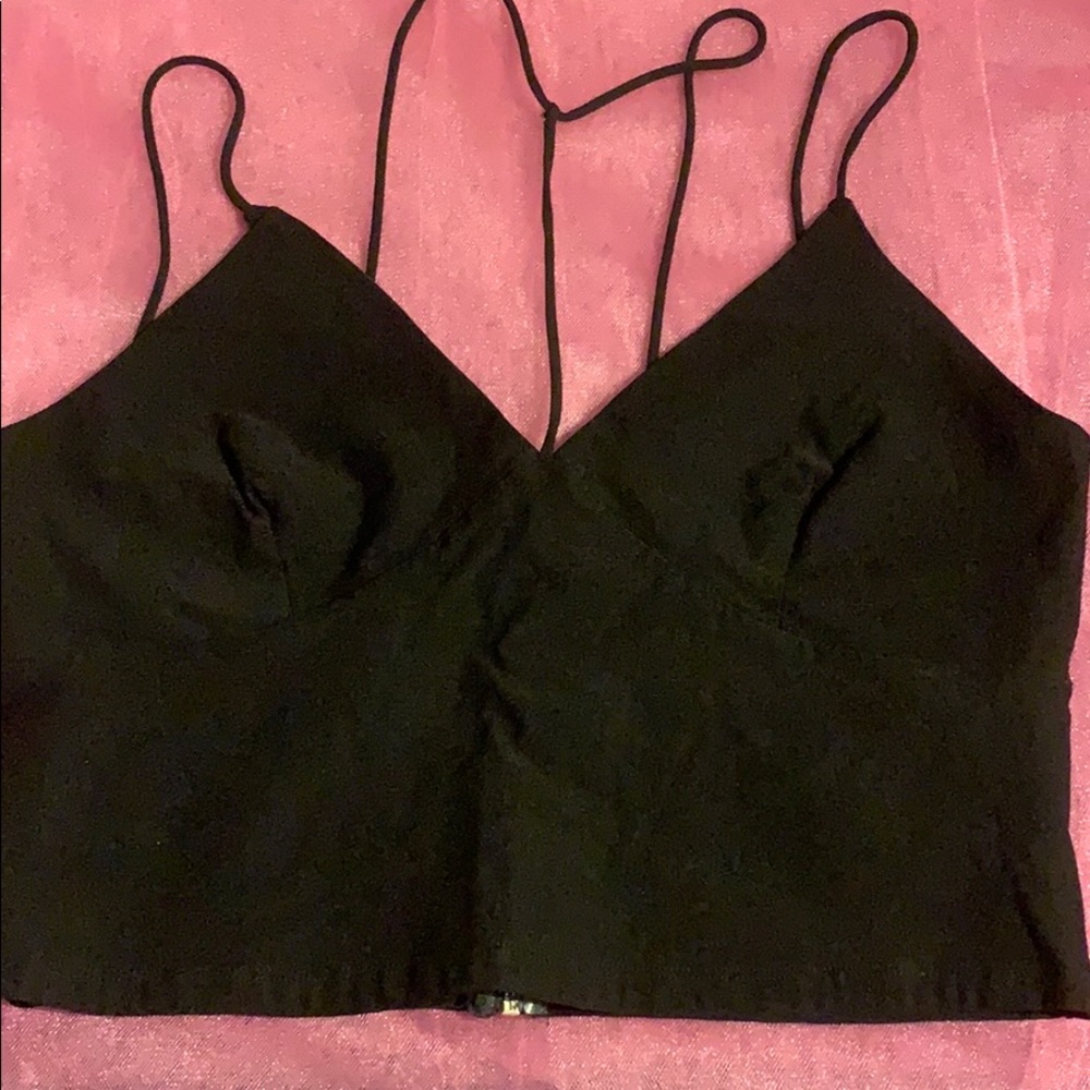Black halter shirt size xl